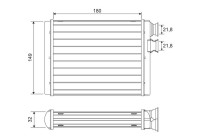 Heater radiator, interior heating