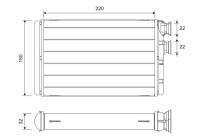 Heater radiator, interior heating