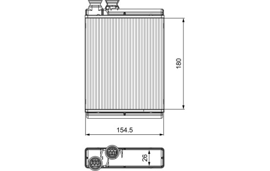 Heater radiator, interior heating