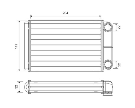 Heater radiator, interior heating