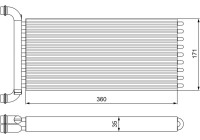 Heater radiator, interior heating