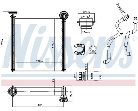 Heater radiator, interior heating