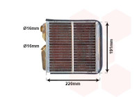 Heater radiator, interior heating