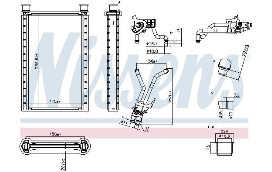 Heater radiator, interior heating