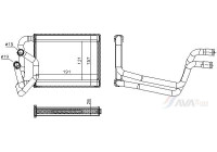 Heater radiator, interior heating