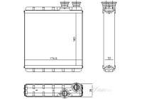 Heater radiator, interior heating