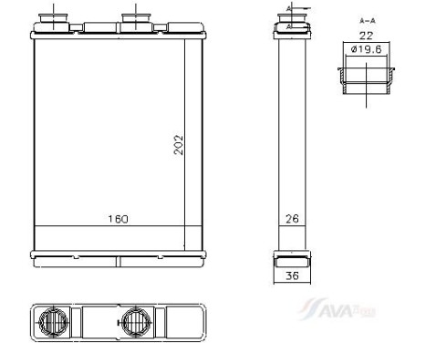 Heater radiator, interior heating