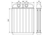 Heater radiator, interior heating