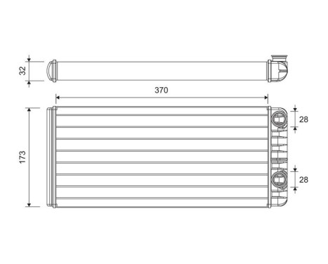 Heater radiator, interior heating