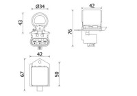 Pre-resistor, electric motor (radiator fan)