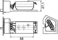 Resistor, interior blower BEHR *** PREMIUM LINE ***