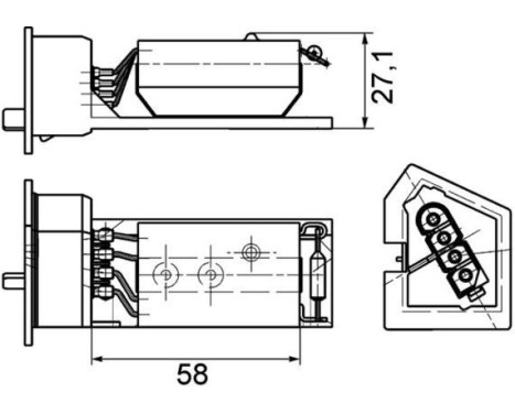 Resistor, interior blower BEHR *** PREMIUM LINE ***