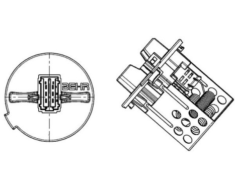 Resistor, interior blower BEHR *** PREMIUM LINE ***, Image 2