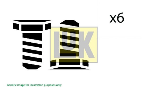 Screw set, flywheel 411022711 LUK