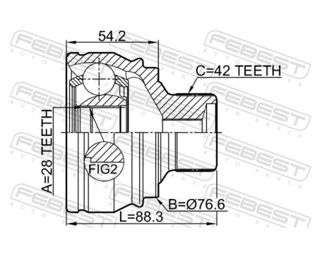 Joint Kit, drive shaft, Image 2
