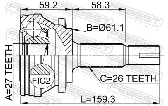 Joint Kit, drive shaft, Image 2