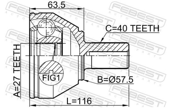 Joint Kit, drive shaft, Image 2