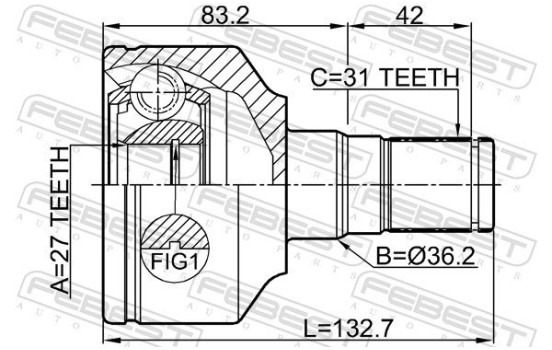 Joint Kit, drive shaft, Image 2