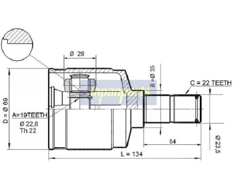 Joint Kit, drive shaft, Image 3
