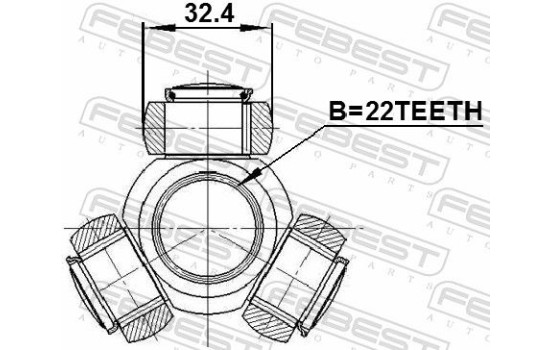 Tripod Hub, Drive shaft, Image 3