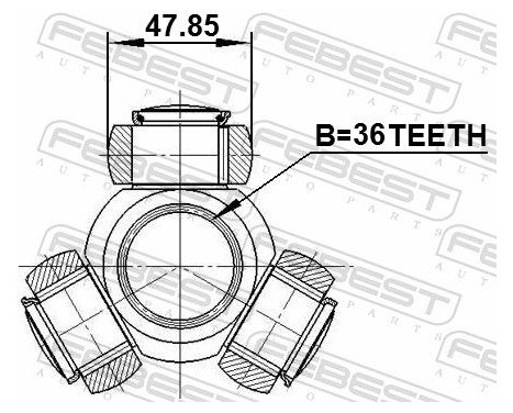 Tripod Hub, Drive shaft, Image 3