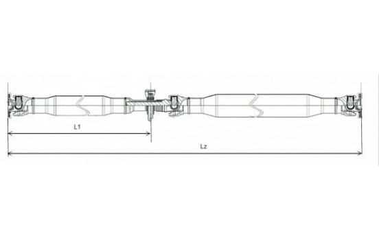 Propshaft, axle drive GKNP20031 Spidan