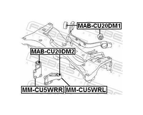 Mounting, differential, Image 2