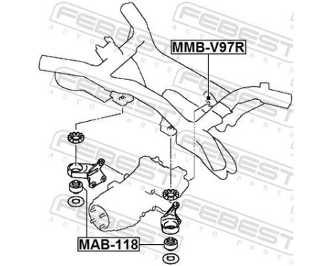 Mounting, differential, Image 2
