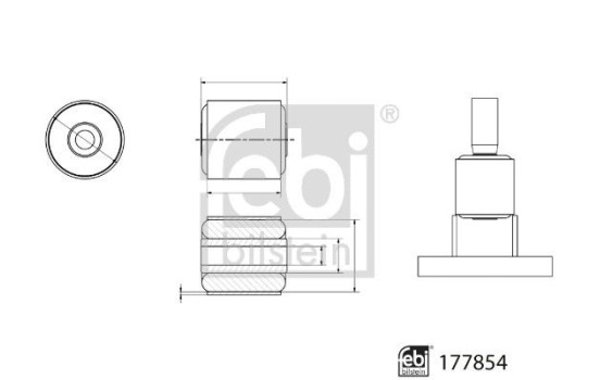 Bearing, wheel bearing housing 177854 FEBI, Image 2