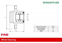 Wheel bearing 713640460 FAG