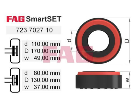 Wheel bearing 723 7027 10 FAG, Image 2