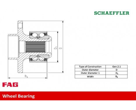 Wheel Bearing Kit 713610760 FAG, Image 2