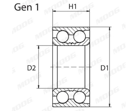 Wheel Bearing Kit FD-WB-11175 Moog, Image 2