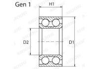 Wheel Bearing Kit VO-WB-11032 Moog