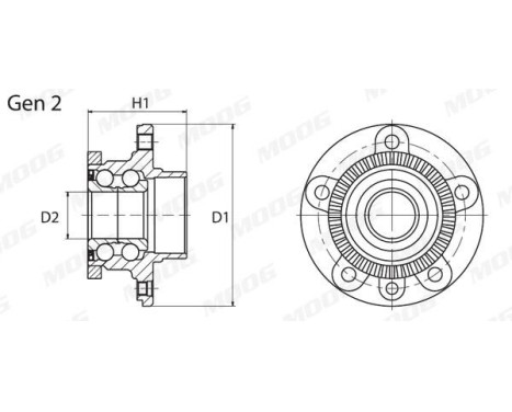Wheel Bearing Kit VO-WB-11058 Moog, Image 2