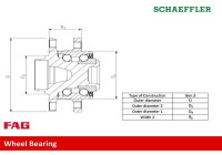 Wheel bearing set 713 6332 00 FAG