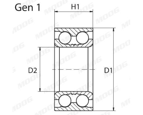 Wheel bearing VO-WB-11032 Moog