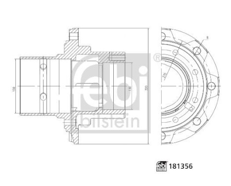 Wheel hub 181356 FEBI