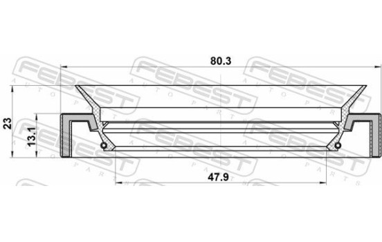 Seal, drive shaft, Image 2