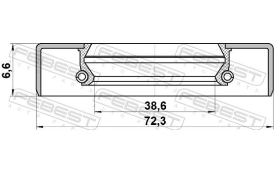Seal, drive shaft, Image 2
