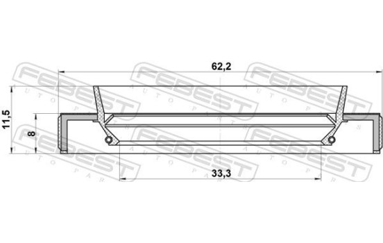Seal, drive shaft, Image 2
