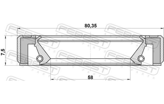 Seal, drive shaft, Image 2