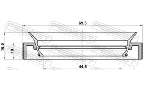 Seal, drive shaft, Image 2
