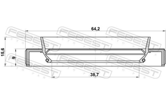 Seal, drive shaft, Image 2