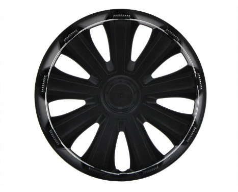 4-Piece Hubcaps Aviator Silver & Black 14'', Image 2