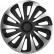 4-piece Hubcaps Caliber 17-inch silver / black carbon look