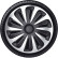 4-piece Hubcaps Caliber 17-inch silver / black carbon look, Thumbnail 2