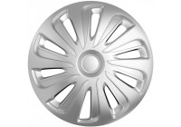 4-piece Hubcaps Caliber 17-inch silver carbon look