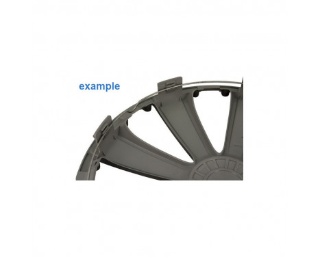4-Piece Hubcaps Craft Silver / Black (Convex Rims) 15-inch, Image 6