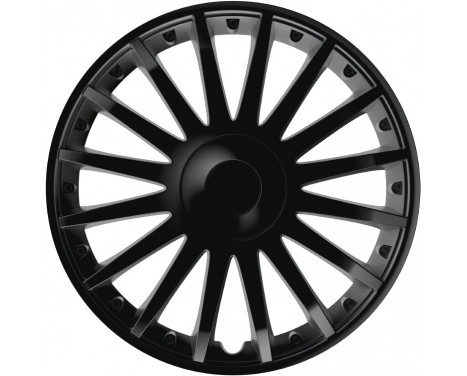 4-Piece Hubcaps Crystal Black 15 Inch